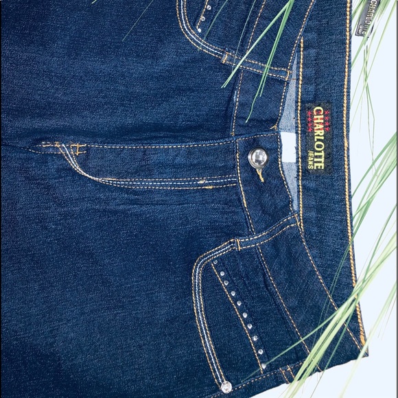 43 ’’ long straight dark blue jean junior pants - Picture 5 of 10